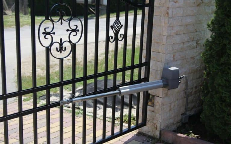 Swing Gate Motor attached to Black Gate