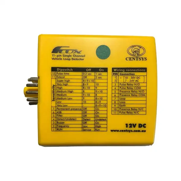 Centurion Flux 11-Pin Single Channel Loop Detector.